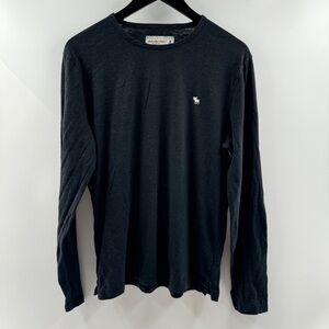 Abercrombie & Fitch Soft A&F Long Sleeve Tee Charcoal Grey Heather Men's